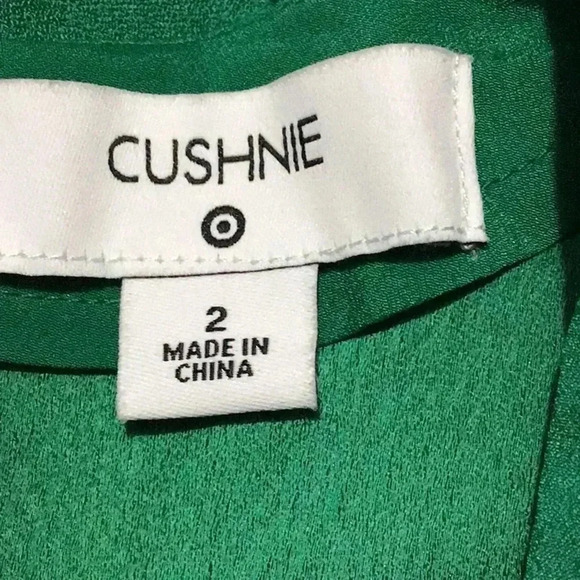 Cushnie for Target Women’s Sz 2 Faux Wrap Asymmetrical Hem Midi Dress Green NWOT - Picture 6 of 8